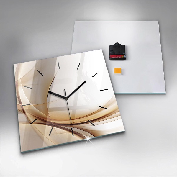Orologio quadrato Astrazione dorata