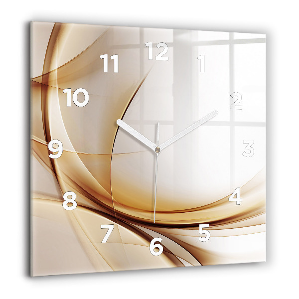 Orologio quadrato Astrazione dorata