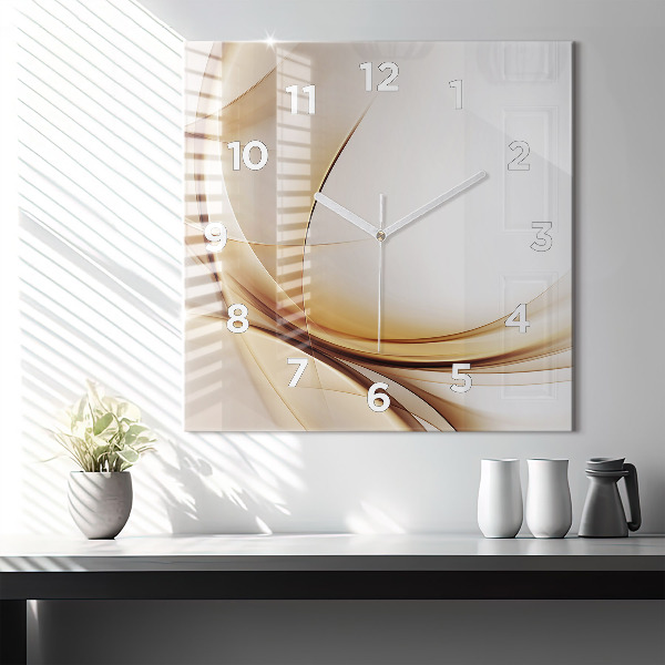 Orologio quadrato Astrazione dorata