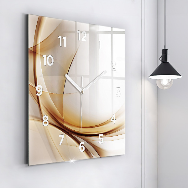 Orologio quadrato Astrazione dorata