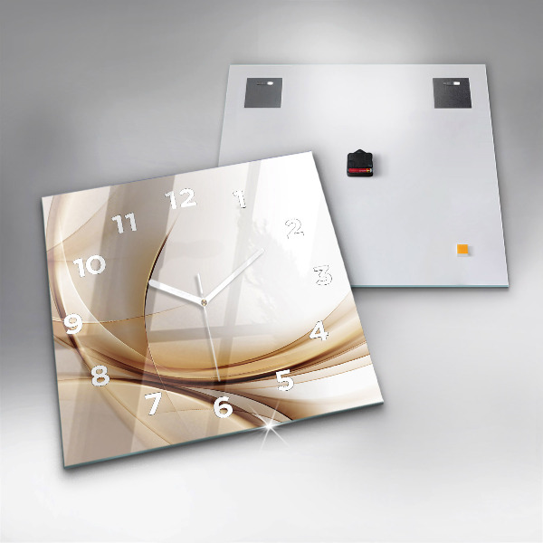 Orologio quadrato Astrazione dorata