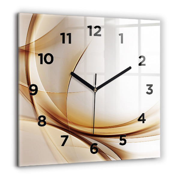 Orologio quadrato Astrazione dorata