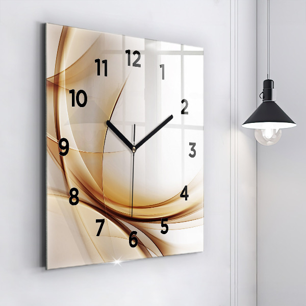 Orologio quadrato Astrazione dorata
