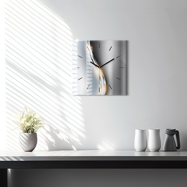 Orologio quadrato Astrazione metallica