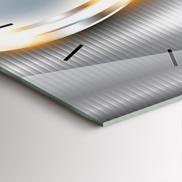 Orologio quadrato Astrazione metallica