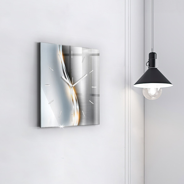 Orologio quadrato Astrazione metallica