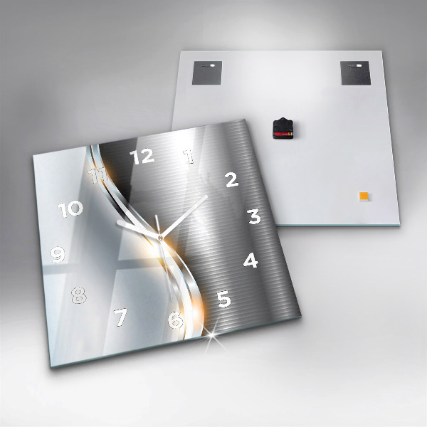 Orologio quadrato Astrazione metallica