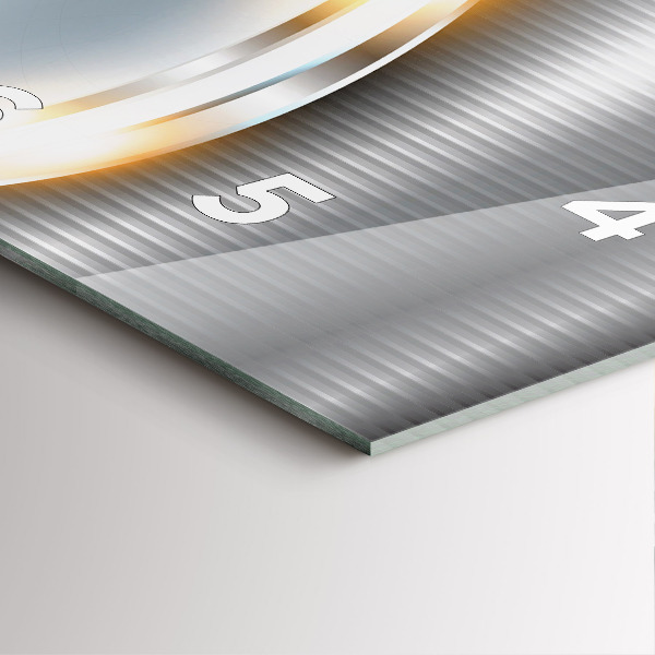 Orologio quadrato Astrazione metallica