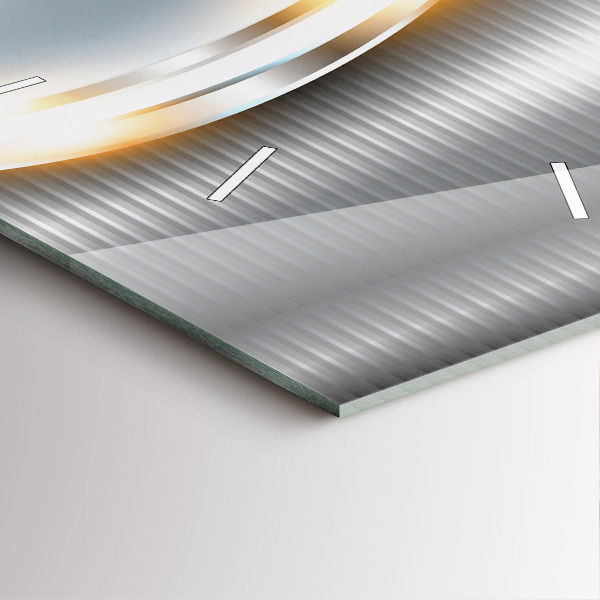 Orologio quadrato Astrazione metallica