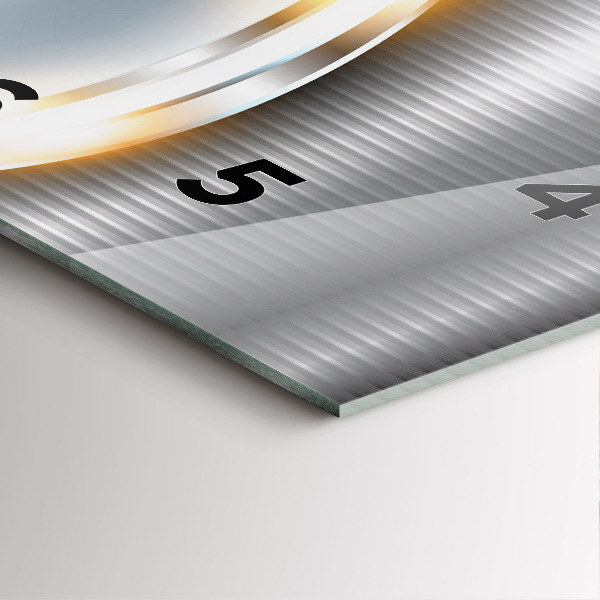 Orologio quadrato Astrazione metallica