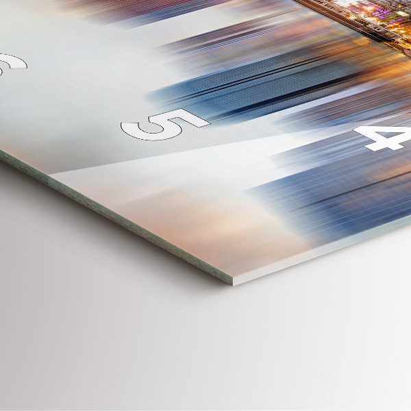 Orologio quadrato in vetro Panorama con la Torre Eiffel