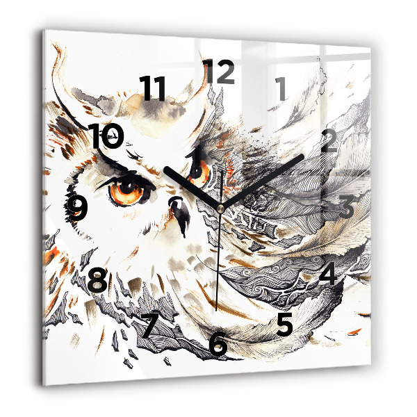 Orologio quadrato Gufo simbolo di saggezza