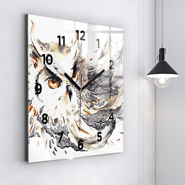 Orologio quadrato Gufo simbolo di saggezza