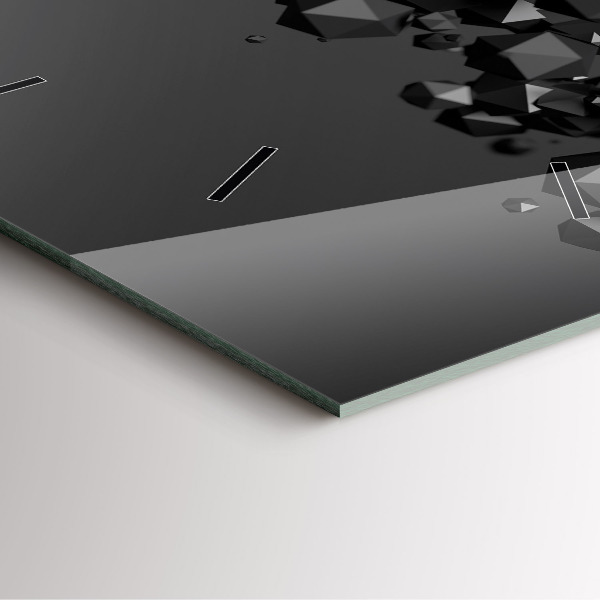 Orologio quadrato Astrazione nera