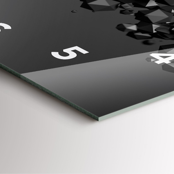 Orologio quadrato Astrazione nera