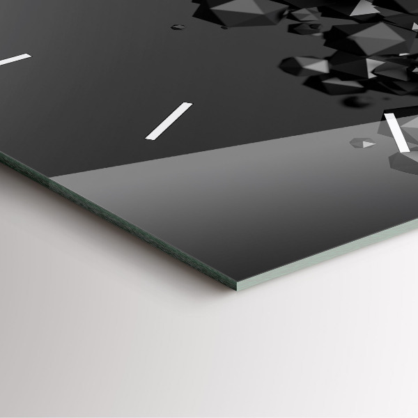 Orologio quadrato Astrazione nera