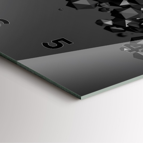 Orologio quadrato Astrazione nera