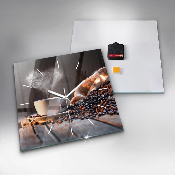 Orologio quadrato Una tazza di caffè
