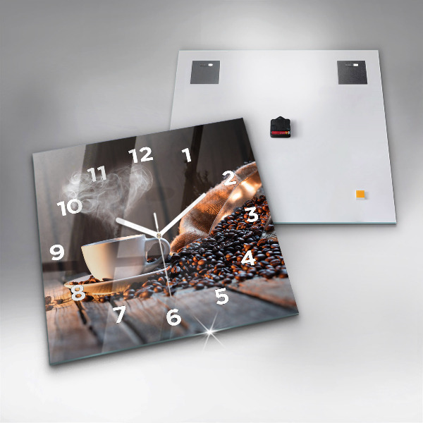 Orologio quadrato Una tazza di caffè