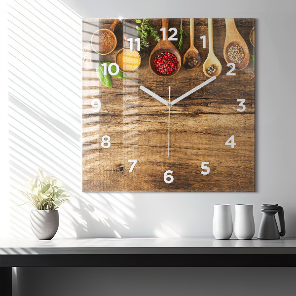 Orologio quadrato Cucchiai di spezie