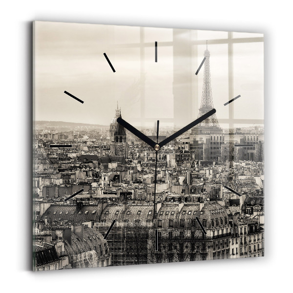 Orologio quadrato Panorama paesaggistico di Parigi