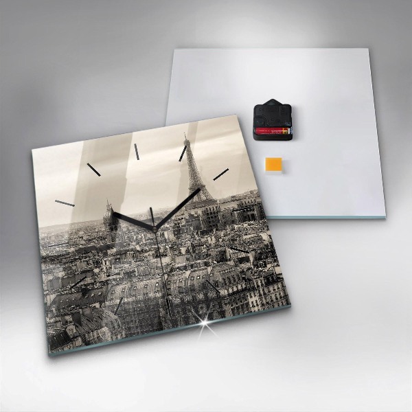 Orologio quadrato Panorama paesaggistico di Parigi