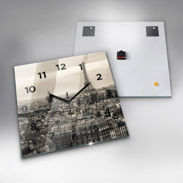 Orologio quadrato Panorama paesaggistico di Parigi