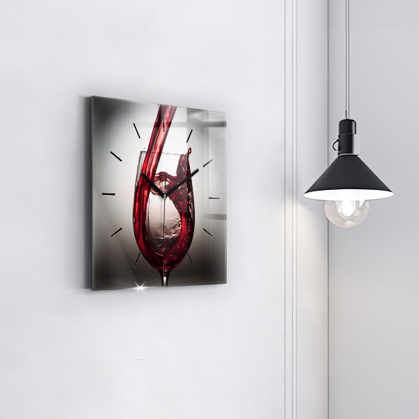 Orologio quadrato Bicchiere di vino