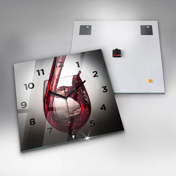 Orologio quadrato Bicchiere di vino