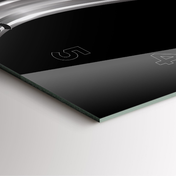 Orologio quadrato Astrazione del metallo nero