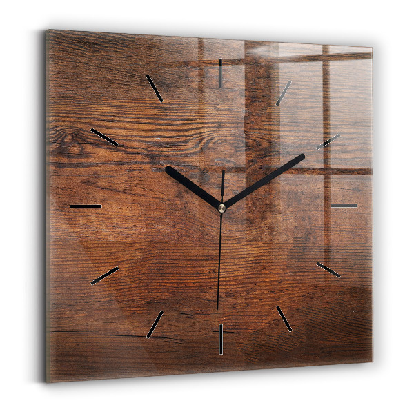 Orologio quadrato in vetro Legno vecchio