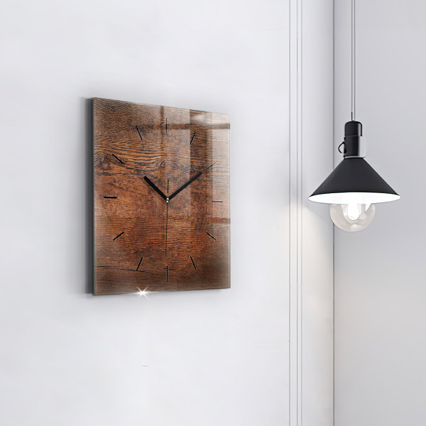 Orologio quadrato in vetro Legno vecchio