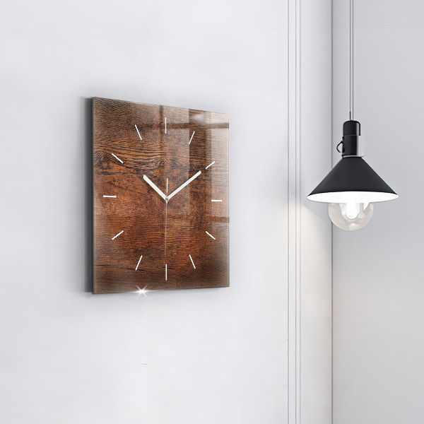 Orologio quadrato in vetro Legno vecchio