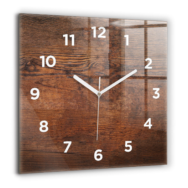 Orologio quadrato in vetro Legno vecchio
