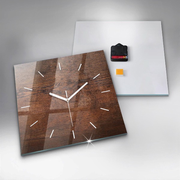 Orologio quadrato in vetro Legno vecchio