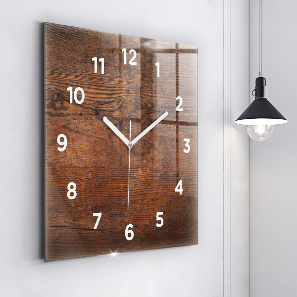 Orologio quadrato in vetro Legno vecchio