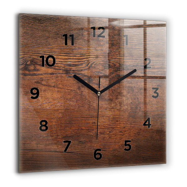Orologio quadrato in vetro Legno vecchio