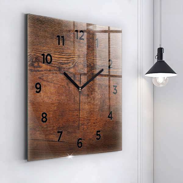 Orologio quadrato in vetro Legno vecchio