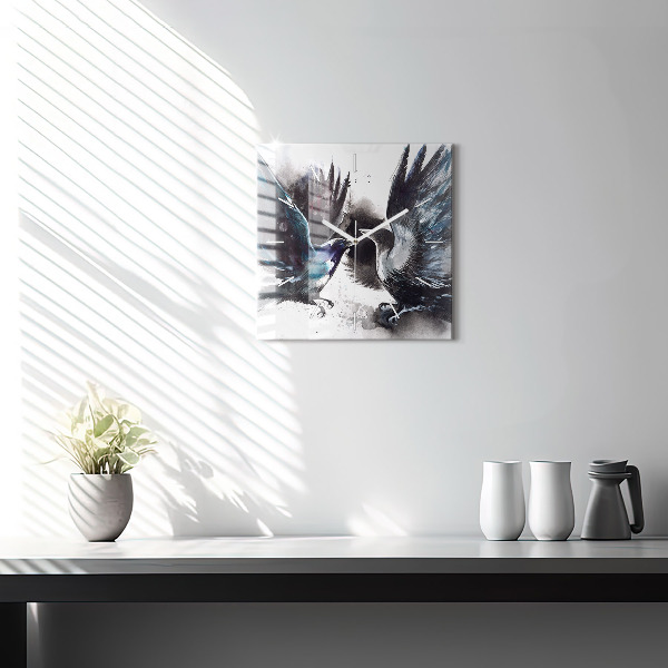 Orologio quadrato Uccelli dipinti