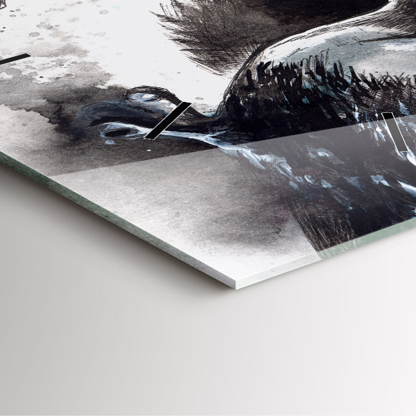 Orologio quadrato Uccelli dipinti