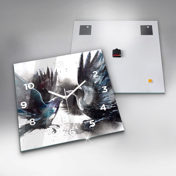 Orologio quadrato Uccelli dipinti