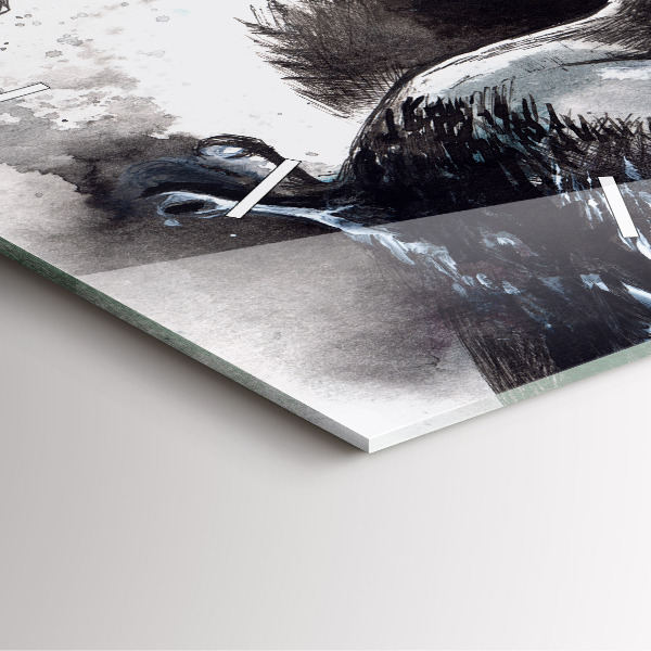 Orologio quadrato Uccelli dipinti