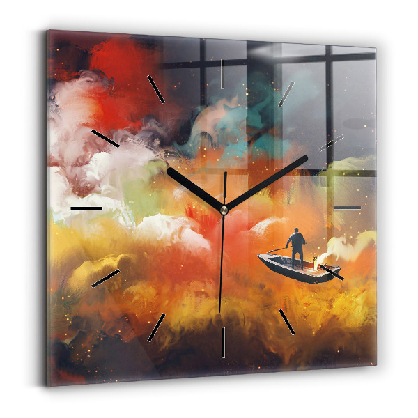 Orologio quadrato Pittura astratta