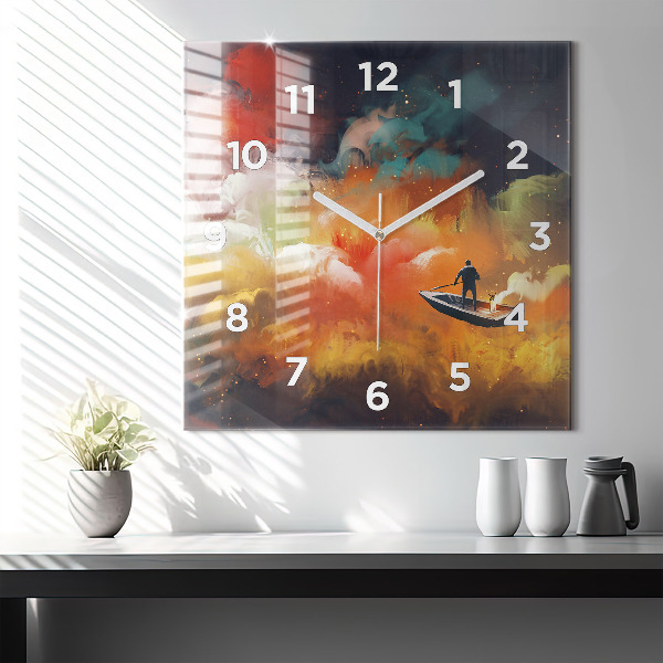 Orologio quadrato Pittura astratta
