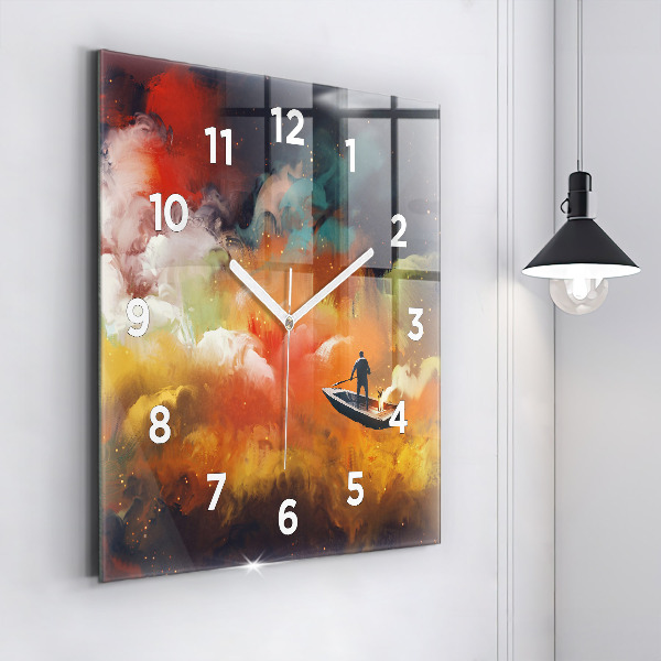 Orologio quadrato Pittura astratta