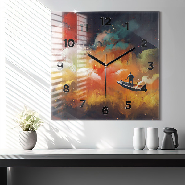 Orologio quadrato Pittura astratta