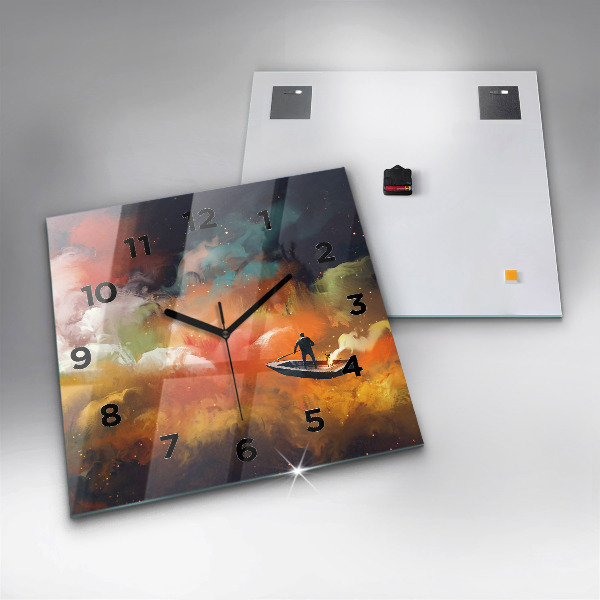Orologio quadrato Pittura astratta