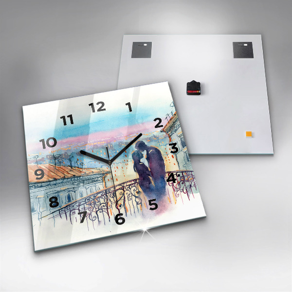 Orologio quadrato Persone in acquerello