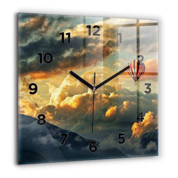 Orologio quadrato Volo in mongolfiera tra le nuvole