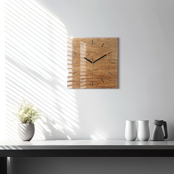 Orologio quadrato Legno chiaro
